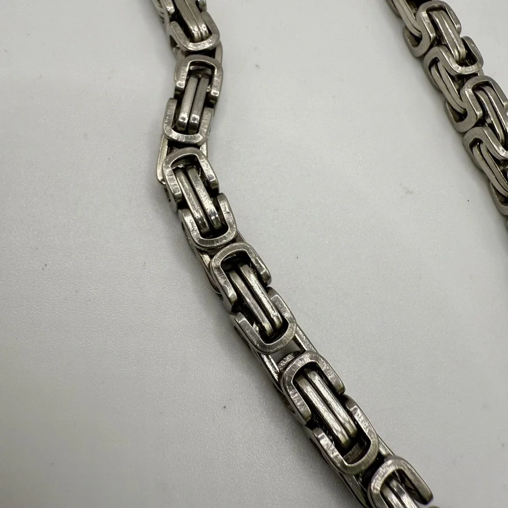 Viking Wolf Heads Mjolnir Thor Hammer Pendant Necklace Silver Tone Chain Mens‎